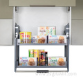 Glass style Kitchen CabinetElevator Pull Down Basket Shelf